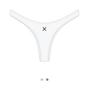 Venice White Chic 80's Bottoms Bikini Medium Thong